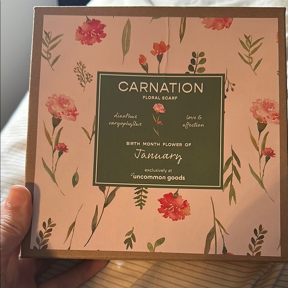 Carnation Floral Pink Scarf - Picture 3 of 4